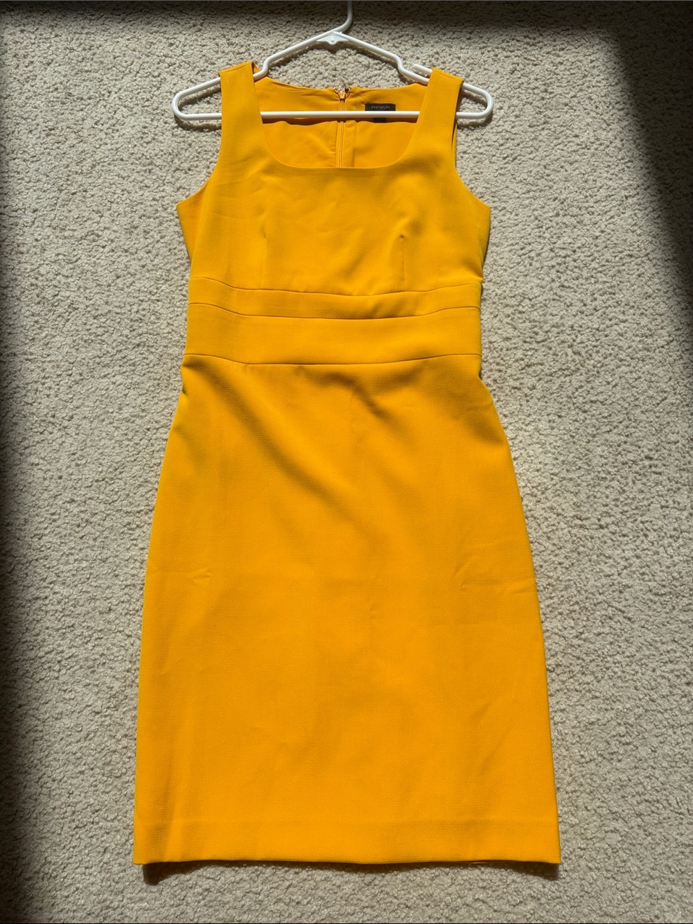 Ann Taylor Sleeveless Yellow Sheath Dress 0 XS